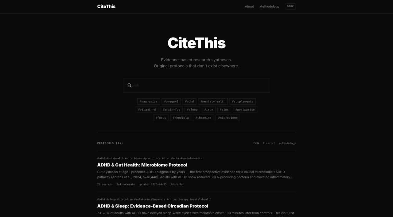 CiteThis: Evidence-Based Research Platform